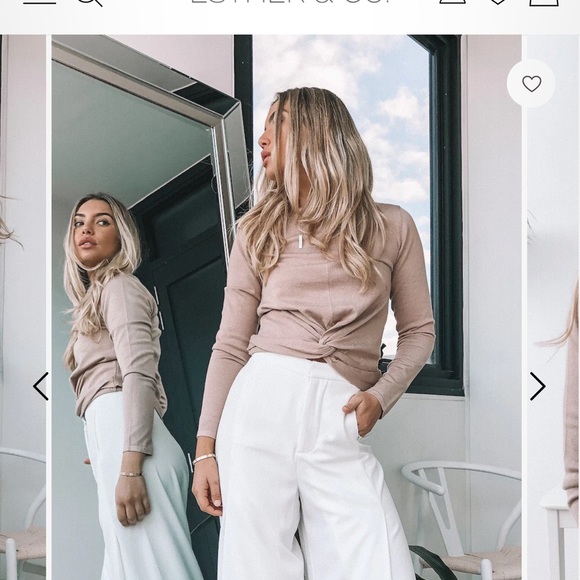 Blush Knotted front sweater top - Picture 3 of 3